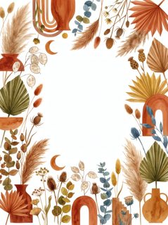 boho floral frame