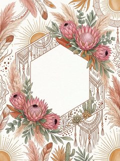 boho floral frame