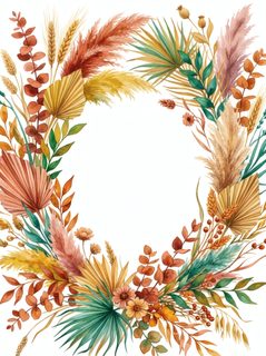 boho pampas wreath