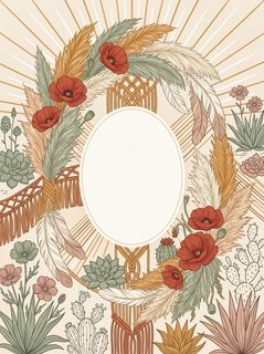 Boho floral wreath