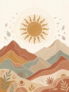 boho sun mountain