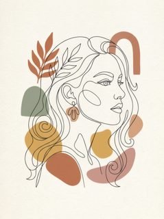 minimalist female line art