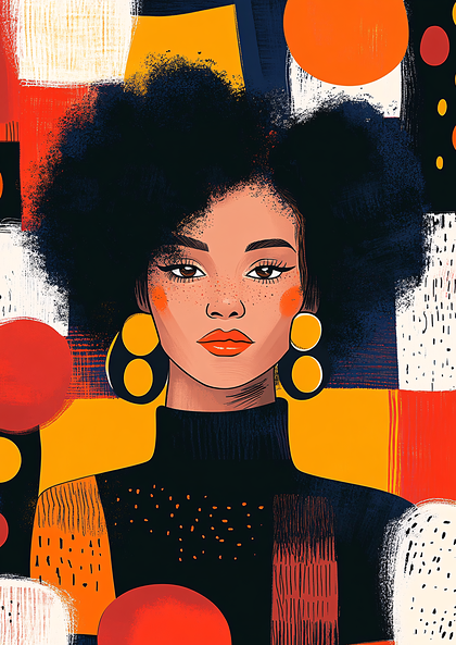 Bold Afro Woman Portrait