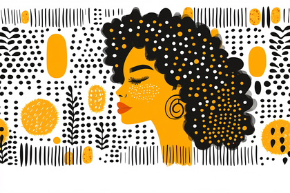 Bold Afro Woman Profile