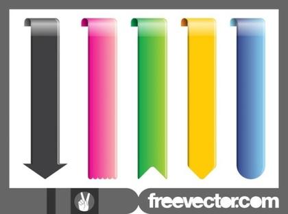 Bookmarks Set Free Vector