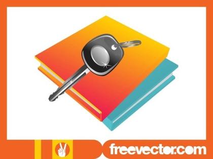 Books and Key Free Vector