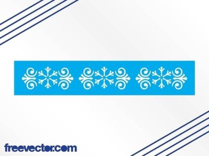 Border With Snowflakes Free Vector