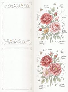 Botanical Floral Journal Page Template