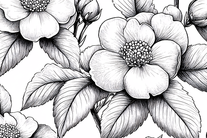 Botanical Floral Sketch