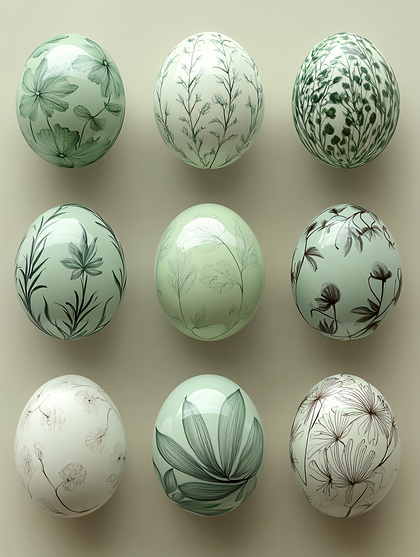 Botanical Patterned Orbs