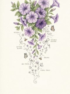 petunia floral arrangement