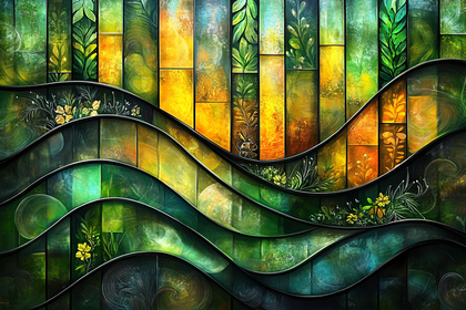 Botanical Stained Glass Garden