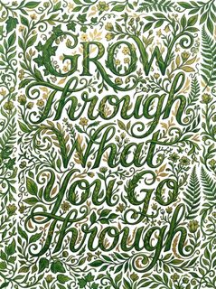 botanical floral typography