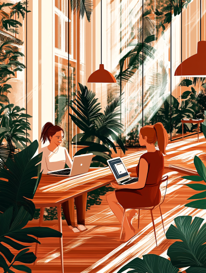 Botanical Workspace Serenity
