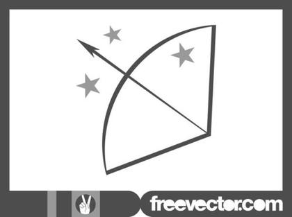 Bow and Arrow Icon Free Vector