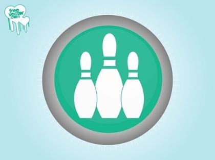 Bowling Pins Icon Free Vector