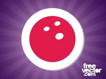 Bowling Sticker Free Vector
