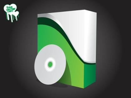 Box and CD Free Vector