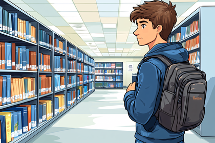Boy In Library
