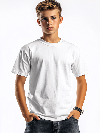 Boy In White T-Shirt