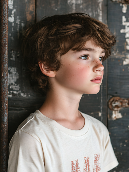 Boy Profile Freckles