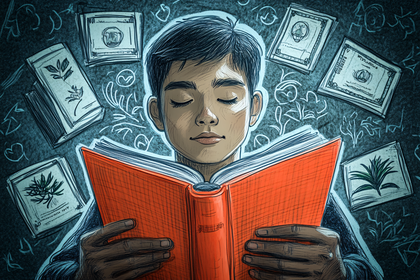 Boy Reading a Book