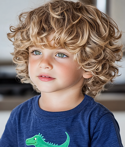 Boy with Curly Hair
