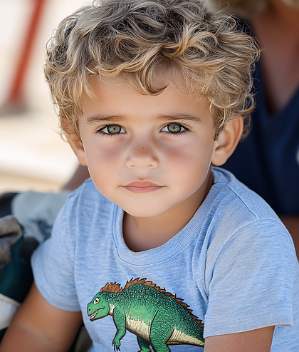 Boy with Curly Hair