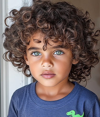 Boy with Curly Hair