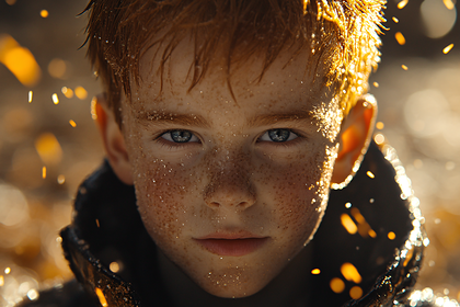Boy With Freckles Portrait
