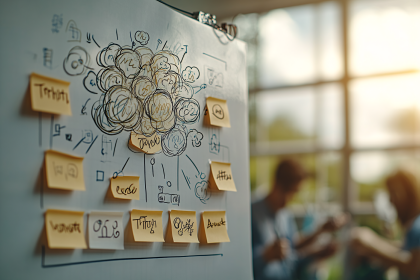 Brainstorming Session On Whiteboard