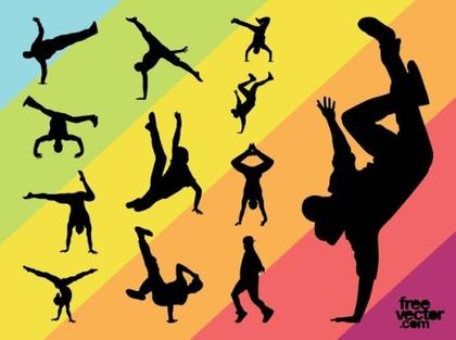 Breakdancers Set Free Vector