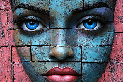 Brickwork Woman Portrait