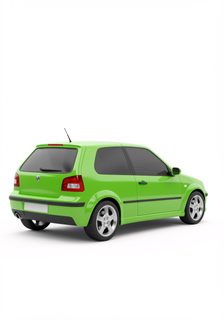 green hatchback car