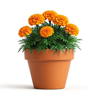 marigolds in pot