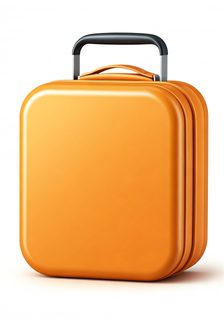orange travel suitcase