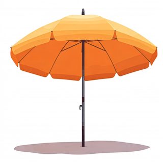 orange beach umbrella
