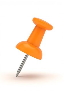 orange-plastic-push-pin