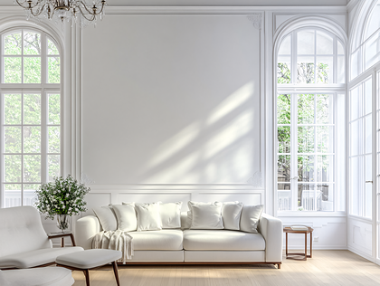 Bright White Living Room