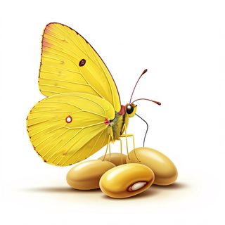 yellow butterfly soybeans