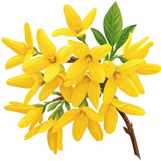 forsythia flower branch