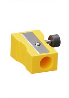yellow pencil sharpener