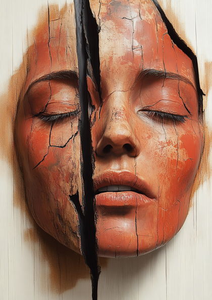 Broken Face Sculpture