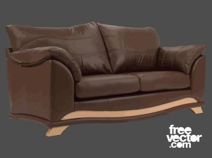 Brown Couch Free Vector