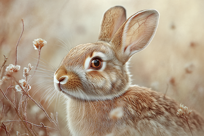 Brown Hare Portrait