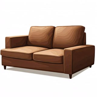 brown leather sofa