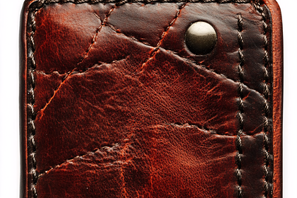 Brown Leather Wallet Close-up