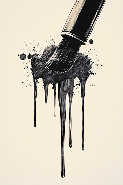 Brush Stroke Black Paint