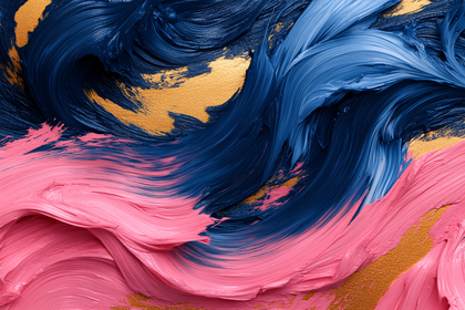 Brush Strokes of Pink and Blue