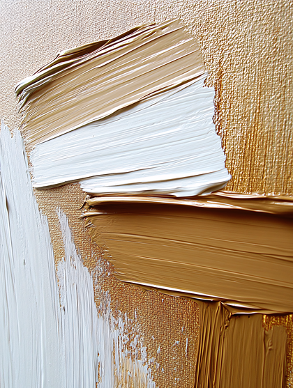Brush Strokes of White and Gold